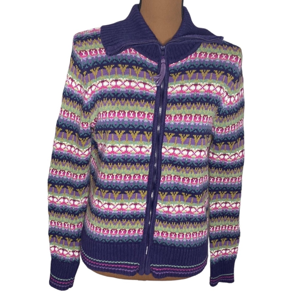 Tiara International fair isle Nordic sweater size S